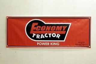 Vintage Economy Power King Lawn Tractor Farm Equipment Banner