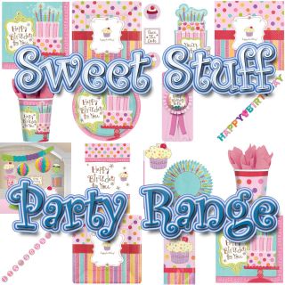 Sweet Stuff Girl Happy Birthday Party Tableware Decorations Under One 