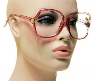   Optical Reading Glasses Transparent Pink With Gold Eyeglasses + 1.75