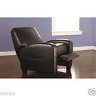   Back Recliner Chair Sleeper Sofa Seat Couch Lounger BLACK FAUX LEATHER