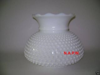 hobnail milk glass lamp in Collectibles