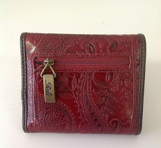 RELIC Burgundy Embossed Tools Faux Leather Wallet Designer Fashion