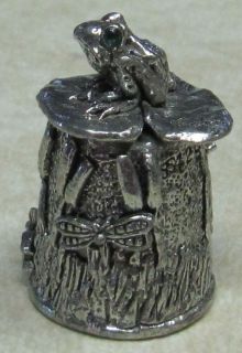 FROG ON LILY PAD Pewter Thimble by CC   NEW