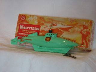 SALE Sutciffe Nautilus Wind Up Tin Toy Submarine 1955 Boxed SALE