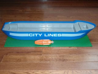 Lego City Lines Blue Boat Ship Cargo Hull From Set 7994 with Motor 23 