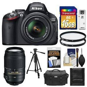 Nikon D5100 Digital SLR Camera & 18 55mm + 55 300mm VR DX Lens Kit 16 