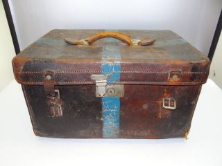 Antique Brown Leather Piccadilly Circus Drew Sons Makers London Travel 