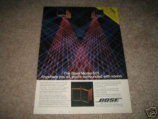 Original BOSE 601 Speakers Ad from 1979, BEAUTIFUL
