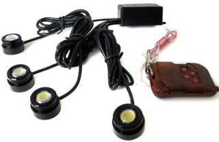   White LED Eagle Eye Knight Night Rider Scanner Lighting DRL+ Remote