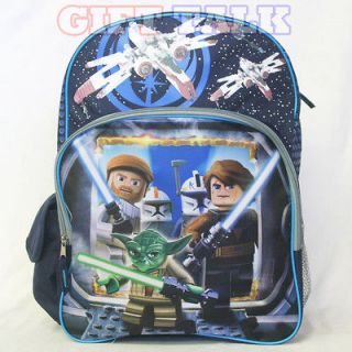 LEGO Star Wars Luke Skywalker Han Solo Yoda School Backpack 16 (Blue)