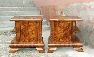 Art Deco Bedside Cabinets Pair, Genuine 1920s. FREE Delivery. Antique 