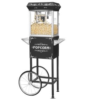 Great Northern Popcorn Black Foundation Popcorn Popper Machine Cart 6 