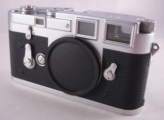 Leica Leitz M3 Single Stroke Chrome Camera Body + cap / cover EXC+ 