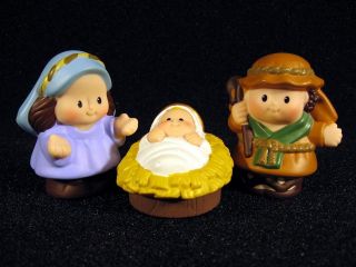 NEW Fisher Price Little People MARY JOSEPH BABY JESUS Nativity Scene 