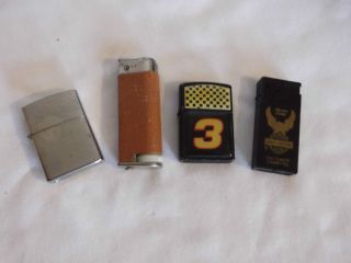 Vintage Lot of 4 Cigarette Lighters Ariel/Dale Earnhardt