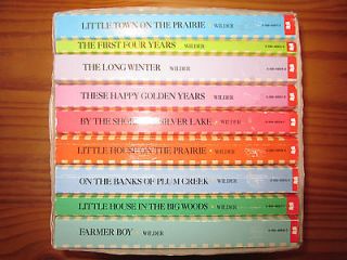 Lot of 9 Box Set Little House On the Prairie in BOX Paperback Books