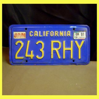 vintage ca license plates