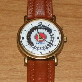Lionel Train Wristwatch w/ Train Sounds & Leather Band   Collectible
