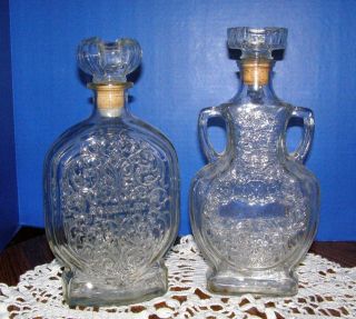 Vintage Schenley & Old Charter Liquor Bottles~Full Size W/Tops ~ Rare 