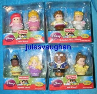 Fisher Price Little People Disney Princess 8 figures/4 packs New in 