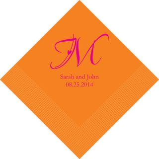  Customized DECORATIVE INITIAL Beverage /Luncheon 3 Ply Paper Napkins
