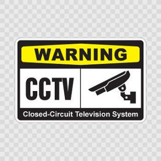   Sticker Warning sign CCTV Video surveillance. Security Camera X4X46