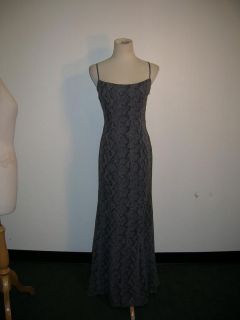 SOPHIE SITBON Gray/Black SIlk Dress 36 GORGEOUS