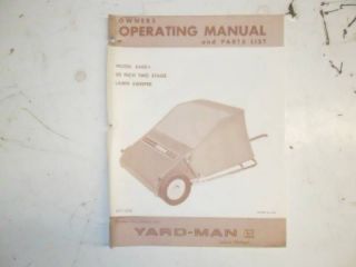 Original Yard Man Yardman Lawn Sweeper 8400 30 Manual