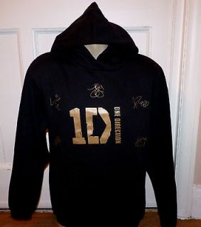 ONE DIRECTION HOODIE HOODED TOP SIZE 16 + YEARS 5 GOLD SIGNATURES