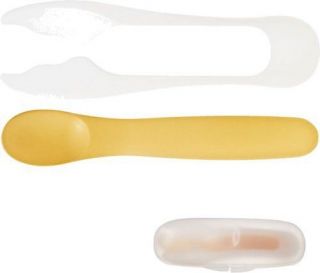 New Born Infant Baby Noodle Cutter & Spoon LT F/S 