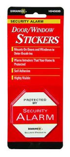 Procted By Security Alarm 6 Pack Door/Window Stickers HS4000D