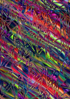   Made Panel Rainbow Angles Absytract Fiber Art Mixed Media Fabric