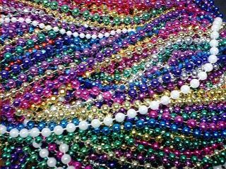 200 Mardi Gras Beads Bulk Lot Necklaces  Party Favors 