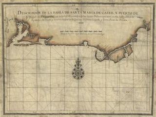 1700 map Nautical charts, Florida Panhandle Descripcion de la Bahia 