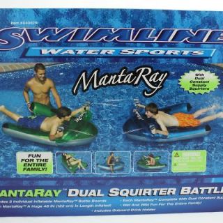 Manta Ray Dual Squirter Gun Inflatable Battle Boards Pool Lounger 