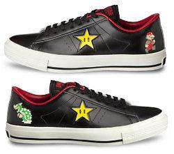 Japanese Converse One Star Super Mario Bros Shoes Low Black Size 9