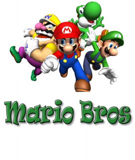 Mario Bros Luigi Yoshi Wario Child size shirt
