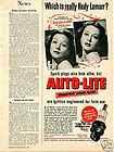 1949 Auto Lite Spark Plugs Hedy Lamarr Lets Live a Little Movie Ad