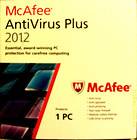 McAfee Antivirus Plus 2012 (1 PC)   ANTISPYWARE ANTIPHISHING FIREWALL 