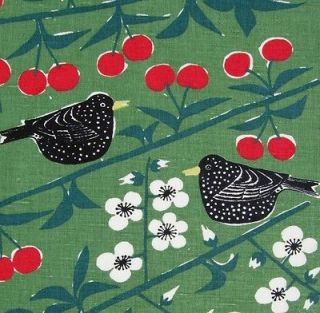 scandinavian fabric Cherry Orchard Almedahls 50s vtg Marianne Westman 