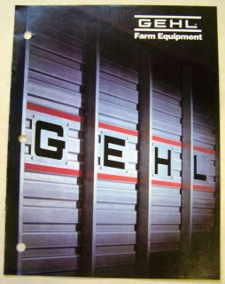 Gehl Full Line Farm Equipment Catalog Brochure