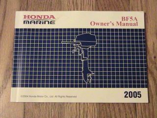 2005 HONDA MARINE BF5A OWNERS MANUAL engine boat outboard motor