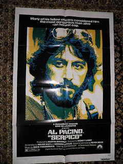 SERPICO / Original U.S. One Sheet Movie Poster ( Al Pacino)