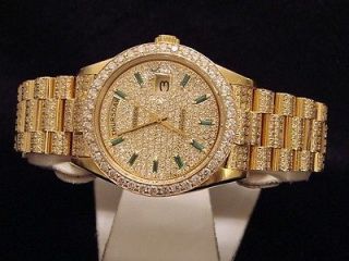 Mens Rolex 18k Gold Day Date President Diamond Watch