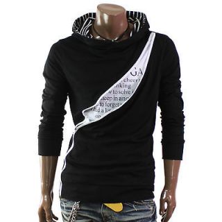 Youstars Mens Casual Zipper Line Hoodie Tshirts GRAY XL [US X Large 