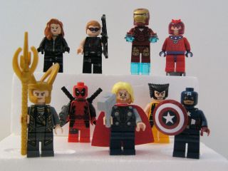 LEGO Marvel Avengers MinifiguresBlack Widow, Hawkeye, Iron Man, Hulk 