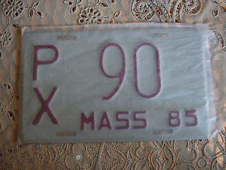 1985 Massachusetts Motorcycle License Plate Tag PX 90
