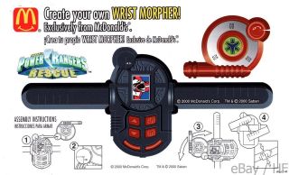 Power Rangers   McDonald Wrist Morpher   Cardboard Punch out Toy