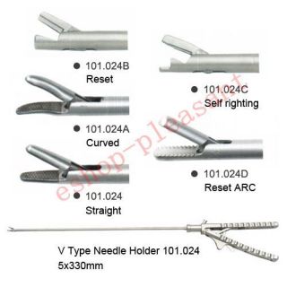 CE Needle Holder V Type 5X330mm Laparoscopy Laparoscopic Endoscope 