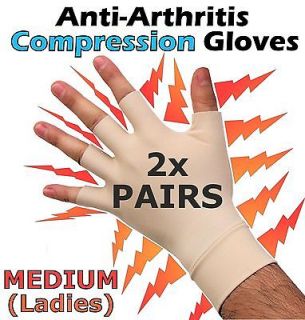 2x PAIRs Arthritis COMPRESSION Gloves Carpal Hand Ache Pain Rheumatoid 